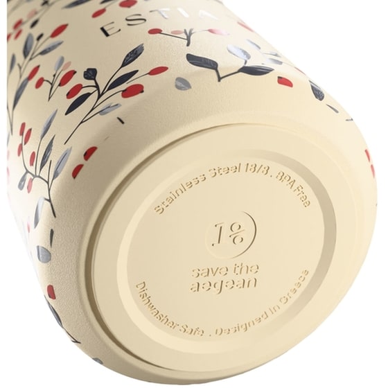 Μπουκάλι Θερμός Estia Pulse Save The Aegean Bloom Beige 500 ml image 3