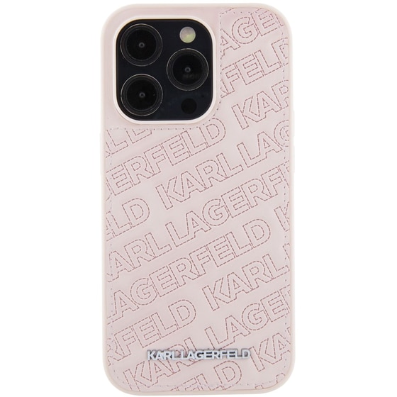 Θήκη Apple iPhone 15 Pro Max - Karl Lagerfeld Quilted Karl Pattern - Pink image 0