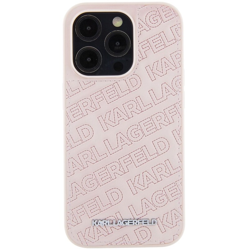 Θήκη Apple iPhone 15 Pro Max - Karl Lagerfeld Quilted Karl Pattern - Pink