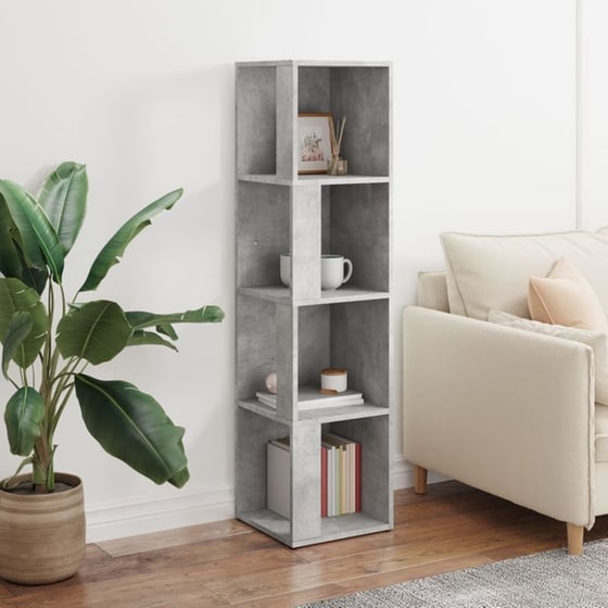 Ραφιέρα VidaXL Γωνιακή από Μοριοσανίδα 33x33x132 cm - Γκρι image 1