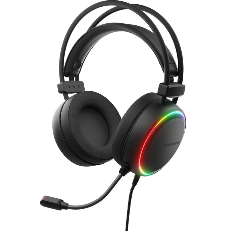 GENESIS Genesis Neon 613 G2 Ενσύρματα Ακουστικά RGB - Μαύρα