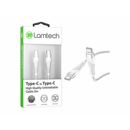 Καλώδιο LAMTECH HQ Unbreakable Cable USB-A - Type C - 2m - Λευκό