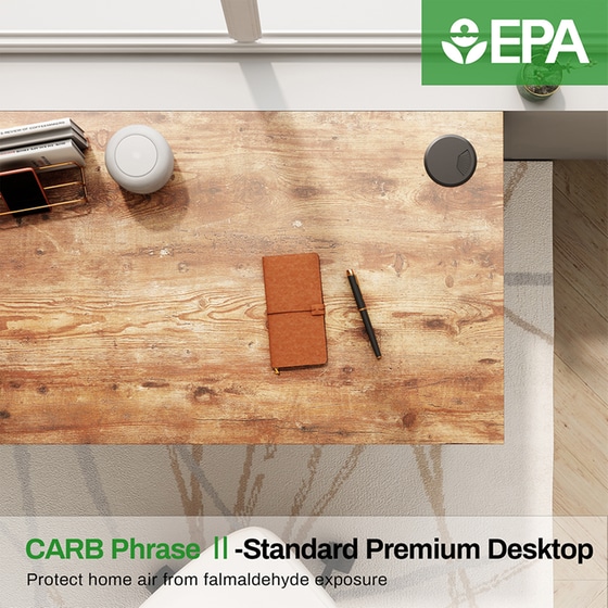 Γραφείο Μελέτης Eureka Ergonomic από Μοριοσανίδα 108.2x68cm - Καφέ image 14