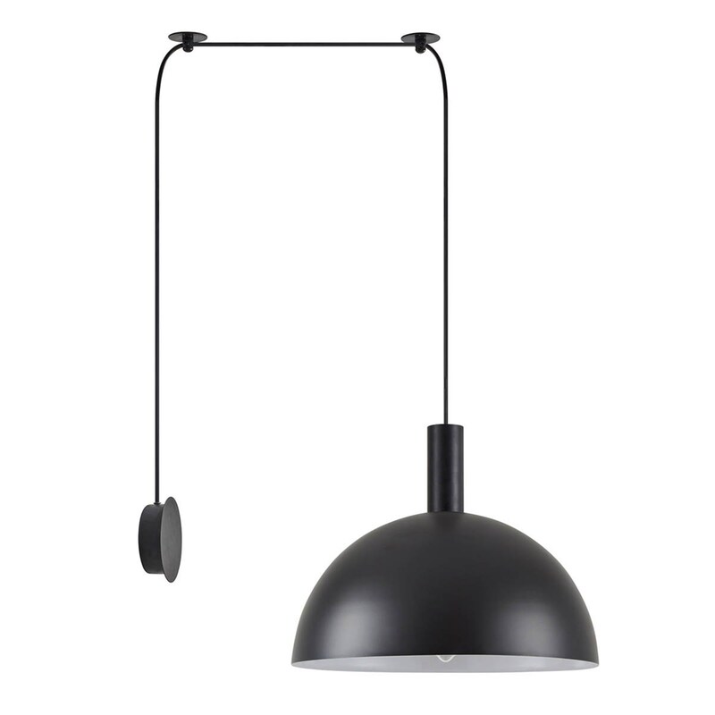 Απλίκα Τοίχου Homelighting 77-8821 Μεταλλική Φ40x31 cm - Μαύρη