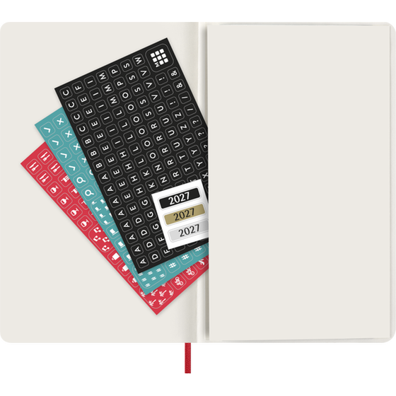 Ημερολόγιο Ημερήσιο 2027 Moleskine 12M L Soft Cover Κόκκινο image 4