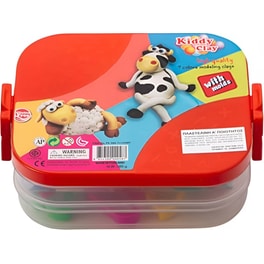 Σχολική Πλαστελίνη Kiddy Clay 7 Τεμάχια Παστέλ 380Gr