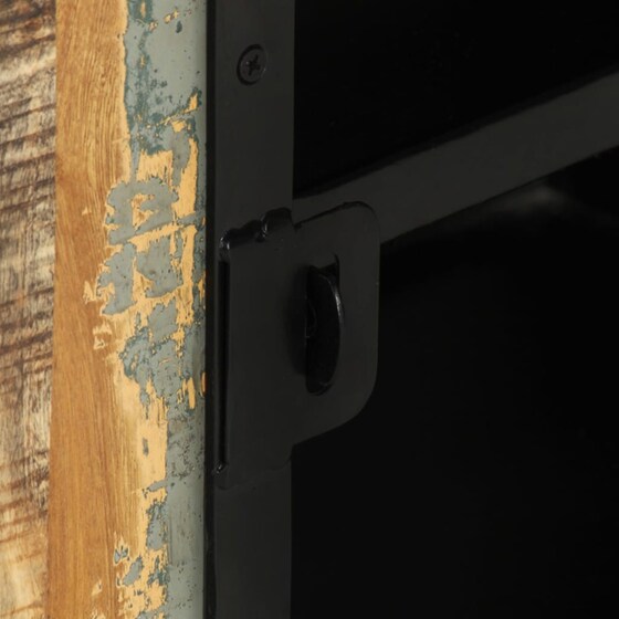 Έπιπλο Τηλεόρασης VidaXL από Μασίφ  Ξύλο  110x30x45 cm - Mαύρο image 9