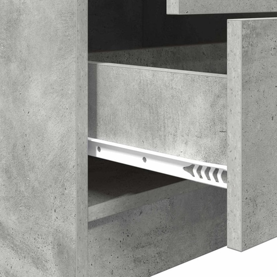 Γραφείο VidaXL 125,5x50x127 cm - Γκρι Σκυροδέματος (2 τεμ.) image 8