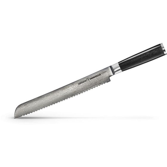Μαχαίρι Ψωμιού Samura Damascus aπό Δαμασκηνό Ατσάλι 23 cm - Μαύρο image 0