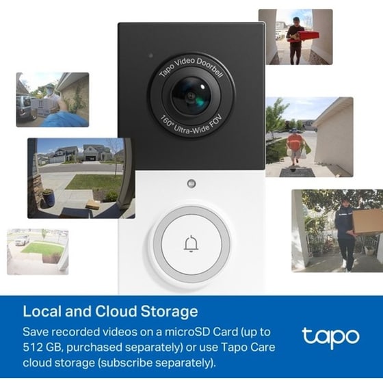 Κουδούνι Πόρτας TP-Link D210 Smart Doorbell με Κάμερα - Λευκό/Μαύρο image 4