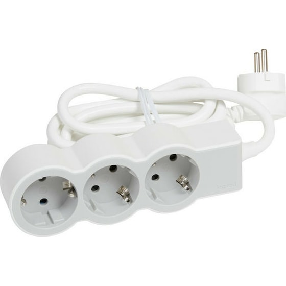 Πολύπριζο Legrand 694549 3 Θέσεων 1.5m - Λευκό image 0