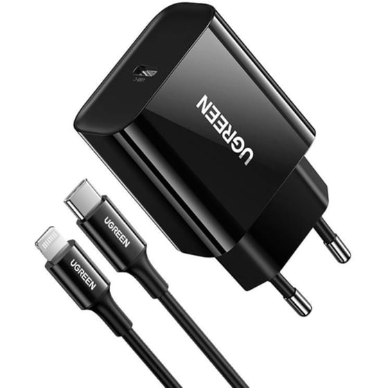 Φορτιστής Πρίζας Ugreen Fast Charger PD 3.0 USB-C 20W - Μαύρο image 2