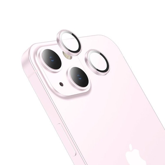 Προστατευτικό καμερών Apple iPhone 15/iPhone 15 Plus - Hoco 3D Metal V12 Plus - Pink image 0