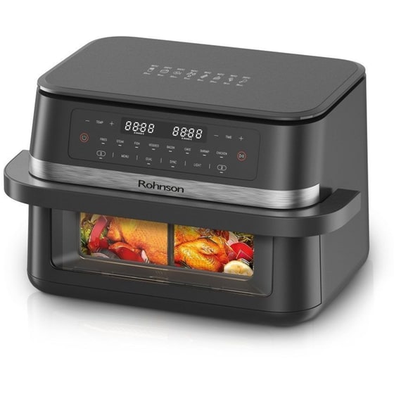 ROHNSON R-2881 με Αποσπώμενο Κάδο 2950 W 11.5 L Γκρι/Μαύρο Φριτέζα Αέρος image 1