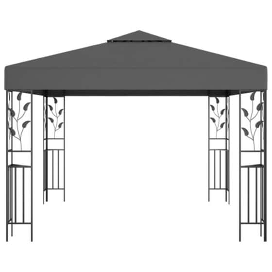 Κιόσκι Vidaxl Ατσάλι με Φώτα 3x3m - Ανθρακί image 3