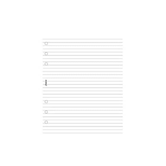 Ανταλλακτικά Φύλλα Σημειώσεων A5 Filofax Μπλοκ Λευκό Ριγέ image 0