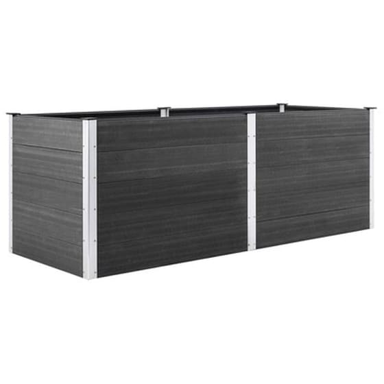 Vidaxl Ζαρντινιέρα Υπερυψωμένη Γκρι 250 X 50 X 91 Εκ. Από Wpc image 2