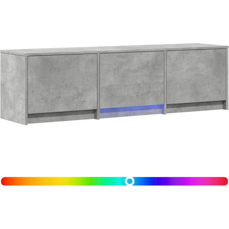 Έπιπλο Τηλεόρασης VidaXL με LED 140 x 34 x 40 cm - Γκρι Σκυροδέματος