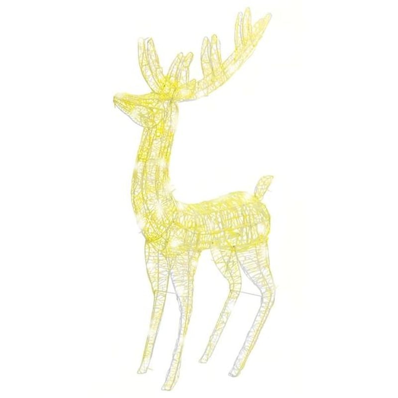 Χριστουγεννιάτικος Διακοσμητικός Τάρανδος από Ακρυλικό 250 Led 180cm - Κίτρινος