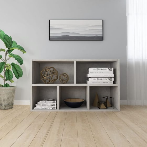Βιβλιοθήκη VidaXL από Μοριοσανίδα 50x25x80 cm - Γκρι image 5