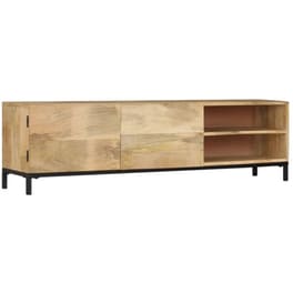 Έπιπλο Τηλεόρασης VidaXL από Ξύλο 145x30x41cm - Καφέ/Μαύρο