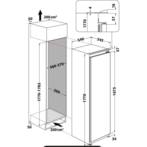 WHIRLPOOL WHSD18A073C1 P No Frost 306 Lt Εντοιχιζόμενο Ψυγείο image 7