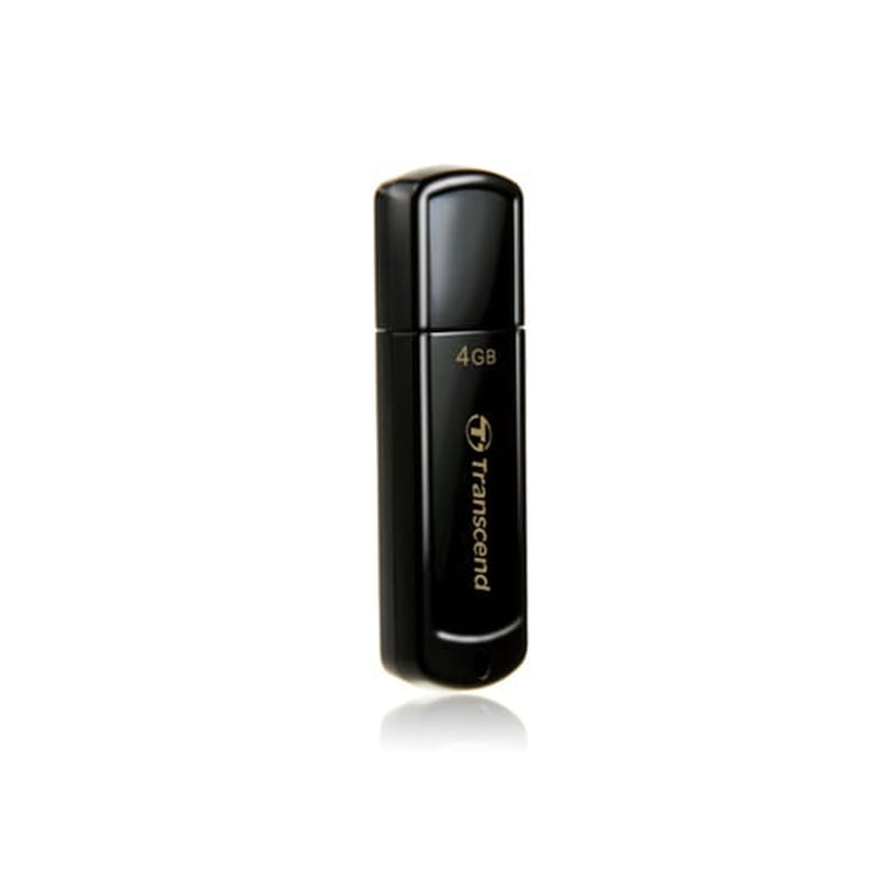 Transcend JetFlash 350 4GB USB 2.0 Stick Μαύρο