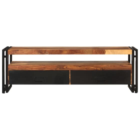 Έπιπλο Τηλεόρασης VidaXL Ξύλινο/Μεταλλικό 120x30x40cm - Kαφέ/Μαύρο image 2