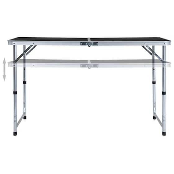 Vidaxl Τραπέζι Κάμπινγκ Πτυσσόμενο Γκρι 120 X 60 Εκ. Αλουμινίου image 2