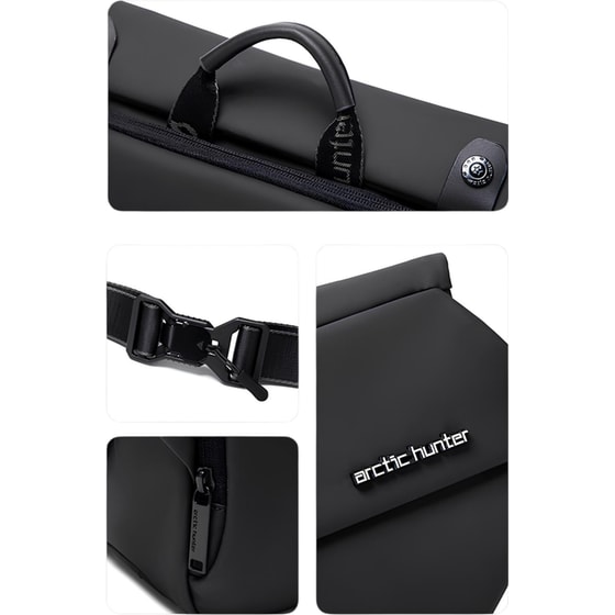 Τσαντάκι Ώμου Crossbody Arctic Hunter YB00046 με Θήκη Tablet - 10lt - Μαύρο image 3