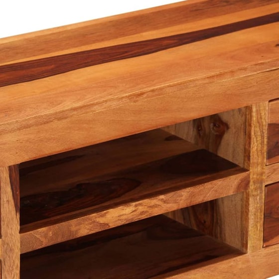 Έπιπλο Τηλεόρασης VidaXL Μασίφ Ξύλο 110x30x40cm - Καφέ image 4