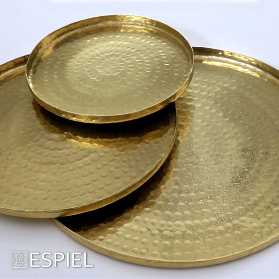 Δίσκος Διακόσμησης Espiel Lak312k2 από Αλουμίνιο Φ29.5x2 cm - Χρυσός image 6