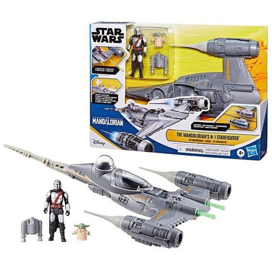 Hasbro Star Wars Disney Star Wars The Mandalorian's N-1 Starfighter and Figure Set image 1