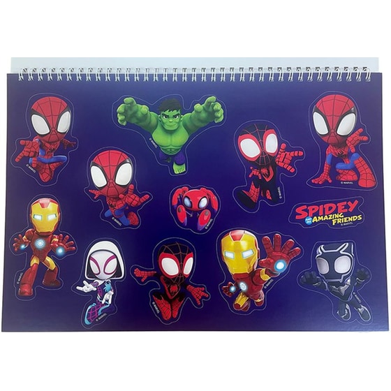 Μπλοκ&nbsp;Ζωγραφικής&nbsp;&&nbsp;Αυτοκόλλητα Gim&nbsp;40Φ. Spidey image 1