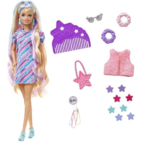 Κούκλα Barbie Totally Hair - Ξανθιά image 0