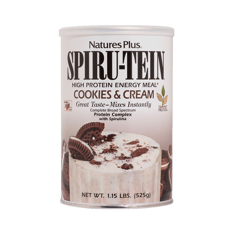 Πρωτεΐνη Natures Plus Spiru Tein Cookies Cream - 525gr