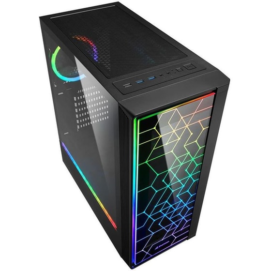 Κουτί Desktop Sharkoon RGB LIT 100 Midi Tower - Μαύρο image 2