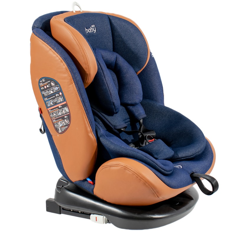 JUSTBABY Κάθισμα Αυτοκινήτου Just Baby Super Fix Μετατρεπόμενο έως 12 ετών με Isofix - Μπλε/Πορτοκαλί