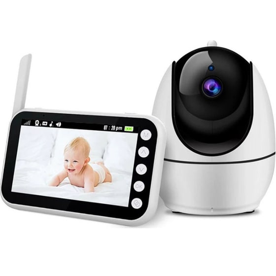 Baby Monitor Αβμ200 Κάμερας & Ήχου 4.5" - Λευκό image 0