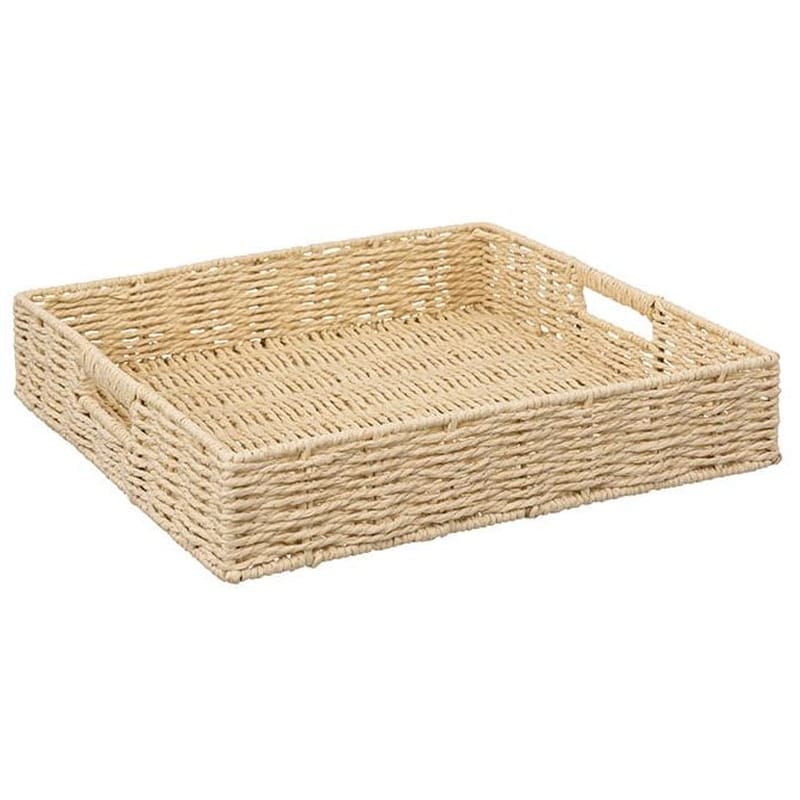 Διακοσμητικός Δίσκος Spitishop από Σχοινί 35x7cm - Μπεζ