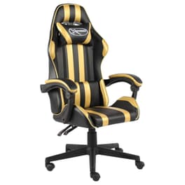 Gaming Καρέκλα Racing VidaXL Συνθετικό Δέρμα - Χρυσό/Μαύρη