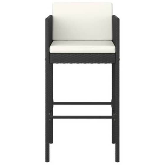 Vidaxl Σετ Επίπλων Μπαρ Κήπου 5 Τεμ. Μαύρο Συνθετ. Ρατάν Με Μαξιλάρια image 4