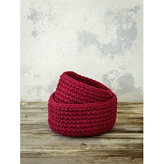 Καλάθι Αποθήκευσης Nima Paneir Βαμβάκι - Πολυεστέρας 23x14 cm - Κόκκινο image 0