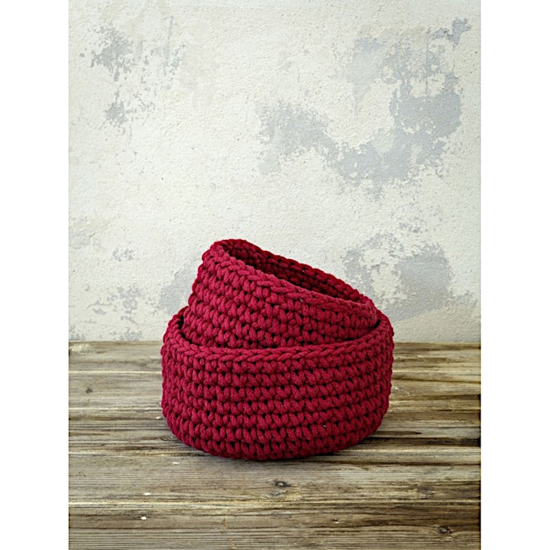 NIMA Καλάθι Αποθήκευσης Nima Paneir Βαμβάκι - Πολυεστέρας 23x14 cm - Κόκκινο