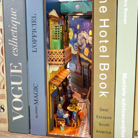DIY 3D Puzzle Book Nook Kit Βιβλιοστάτης - Vincent's World image 5
