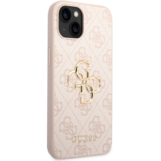 Θήκη Apple iPhone 14 Plus - Guess 4g Logo Collection Hard Case PU Leather - Ροζ image 1