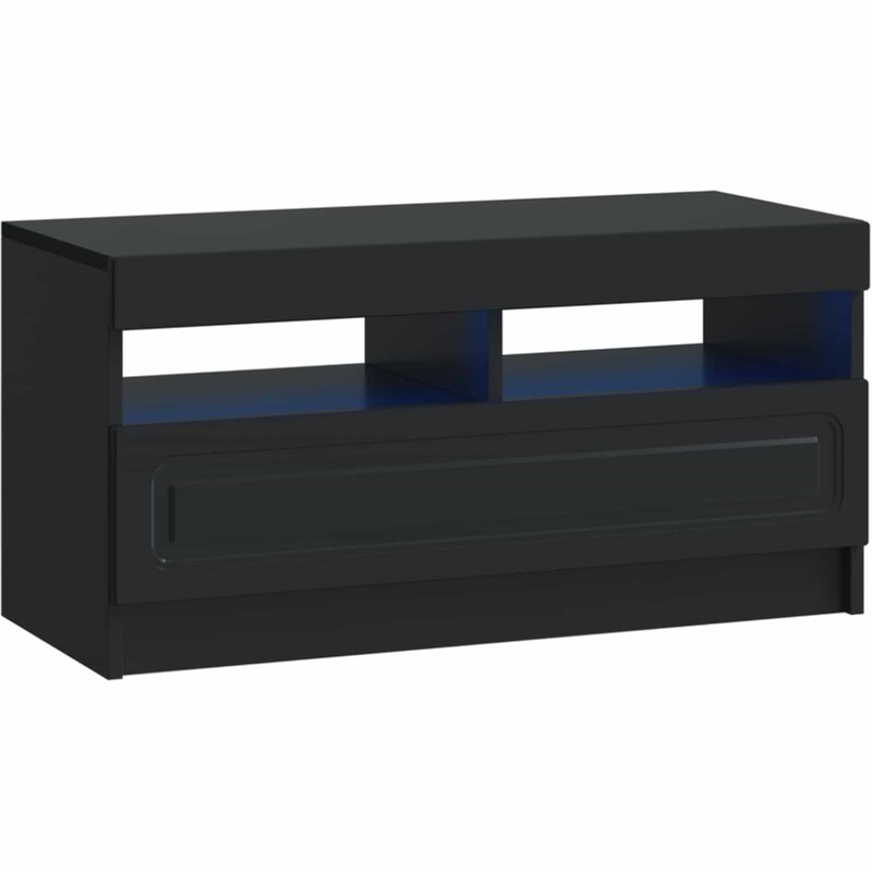 Έπιπλο Τηλεόρασης με LED VidaXL από Επεξεργασμένο Ξύλο - Μαύρο