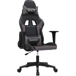Καρέκλα Gaming VIDAXL 3143691 με Ρυθμιζόμενα Μπράτσα από Τεχνητό Δέρμα - Μαύρη