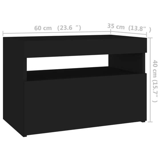 Έπιπλο Τηλεόρασης VidaXL από Μοριοσανίδα 60x35x40cm - Μαύρο image 4