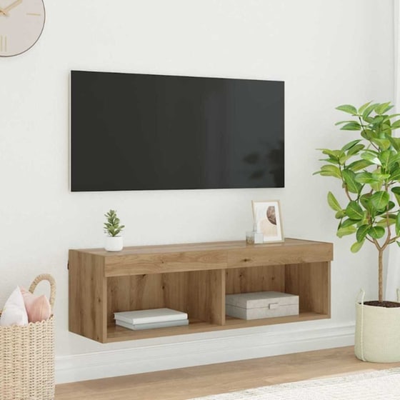 Έπιπλο Τηλεόρασης VidaXL Επιτοίχιο με LED 100 x 30 x 30 cm - Artisan Δρυς image 1